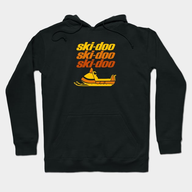 Ski Doo vintage Snowmobiles Hoodie by Midcenturydave